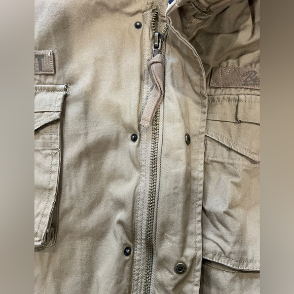 Men's Khaki Military Field Jacket - Picture 5 of 7